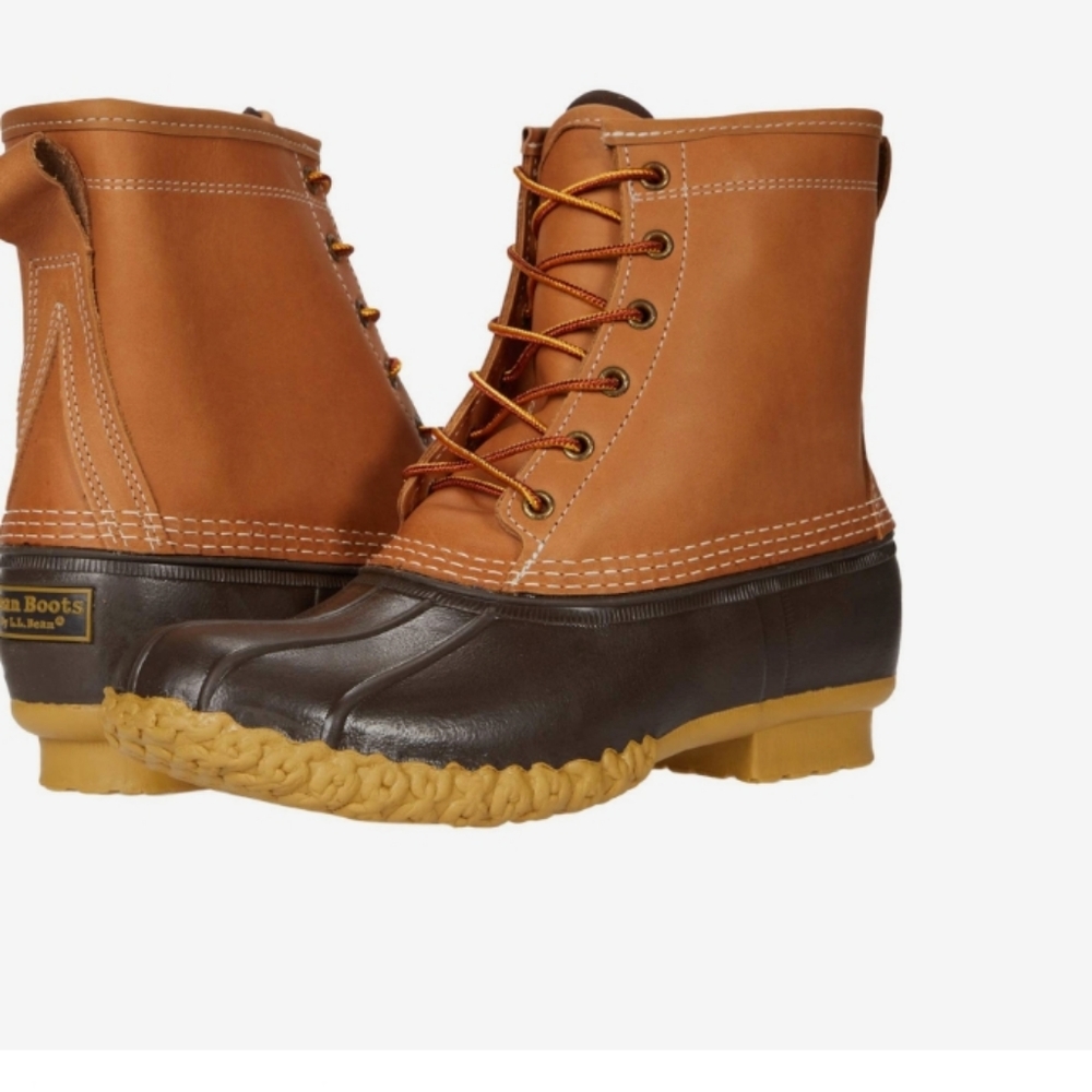 LL Bean 8" thinsulate water resistant leather duck boots size 6Mus